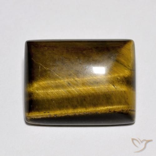 10.27ct Natural Marrón dorado Ojo de Tigre, Corte Baguette, Opaco