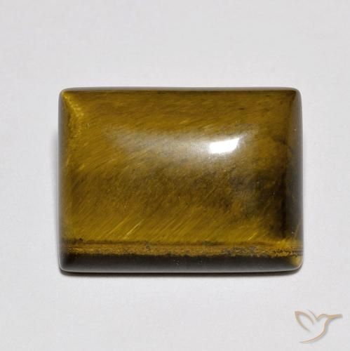 9.29ct Natural Medium Dark-Brown Ojo de Tigre, Corte Baguette, Opaco
