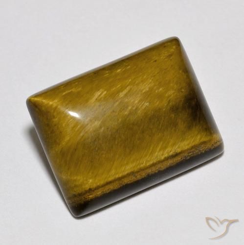 Ojo de Tigre Medium Dark-Brown natural de 9.29 ct, Corte Baguette, Opaco