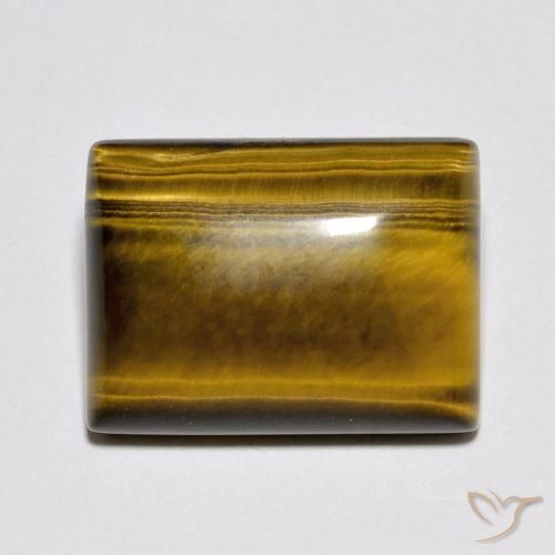 11.47ct Natural Marrón cálido Ojo de Tigre, Corte Baguette, Opaco
