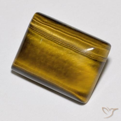 Ojo de Tigre Marrón cálido natural de 11.47 ct, Corte Baguette, Opaco