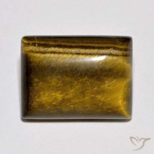 10.93ct Natural Marrón cálido Ojo de Tigre, Corte Baguette, Opaco