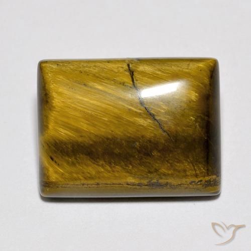 10.66ct Natural Marrón dorado Ojo de Tigre, Corte Baguette, Opaco