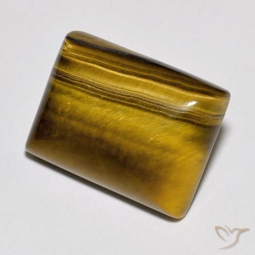 Ojo de Tigre Marrón cálido natural de 10.42 ct, Corte Baguette, Opaco