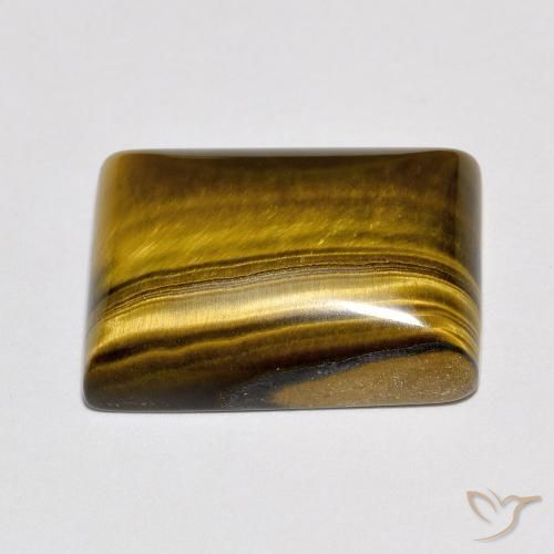 Ojo de Tigre Marrón cálido natural de 10.42 ct, Corte Baguette, Opaco
