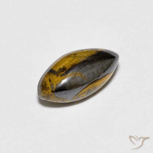 Ojo de Tigre Marrón cálido natural de 1.84 ct, Marquesa, Opaco