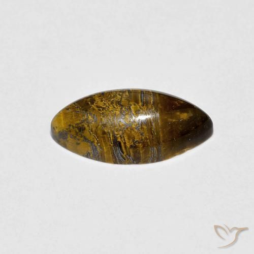 Ojo de Tigre Marrón dorado natural de 2.01 ct, Marquesa, Opaco