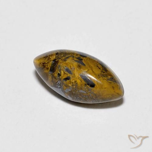 Ojo de Tigre Marrón dorado natural de 1.53 ct, Marquesa, Opaco