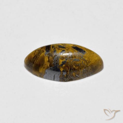 Ojo de Tigre Marrón dorado natural de 1.53 ct, Marquesa, Opaco