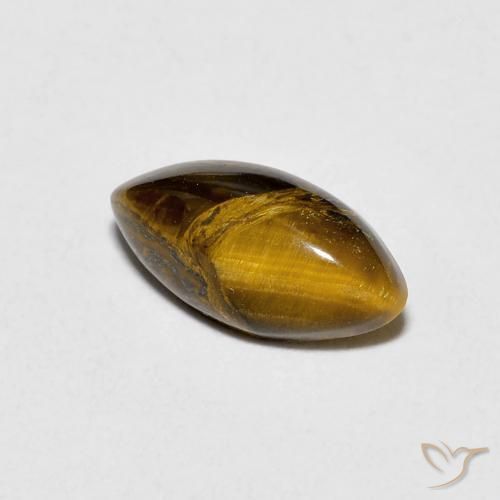 Ojo de Tigre Marrón cálido natural de 1.29 ct, Marquesa, Opaco