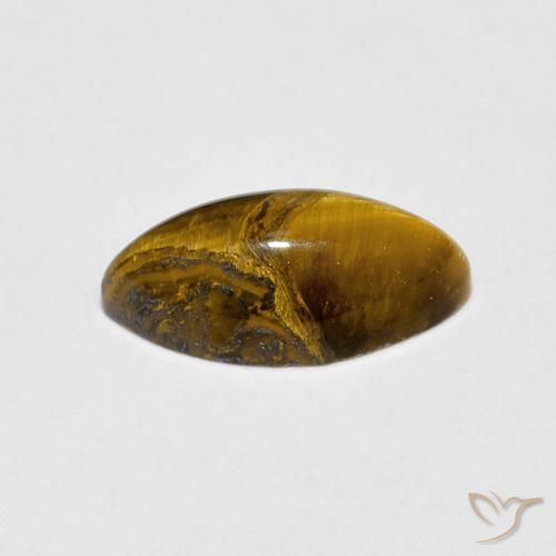 Ojo de Tigre Marrón cálido natural de 1.29 ct, Marquesa, Opaco