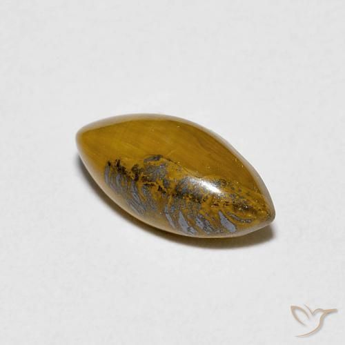 Ojo de Tigre Medium Dark-Brown natural de 1.20 ct, Marquesa, Opaco