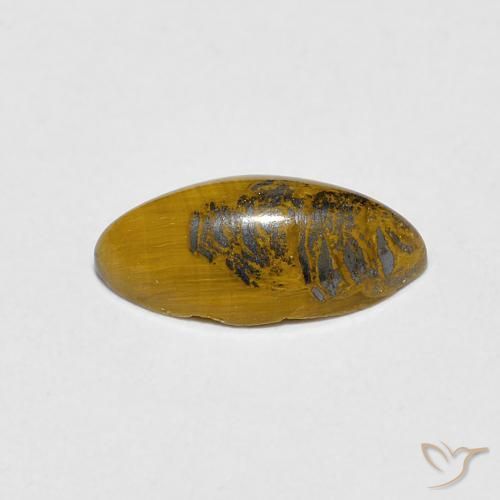 Ojo de Tigre Medium Dark-Brown natural de 1.20 ct, Marquesa, Opaco