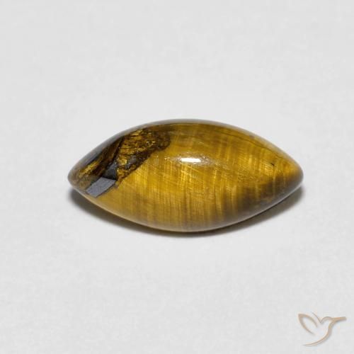 1.20ct Natural Medium Dark-Brown Ojo de Tigre, Marquesa, Opaco