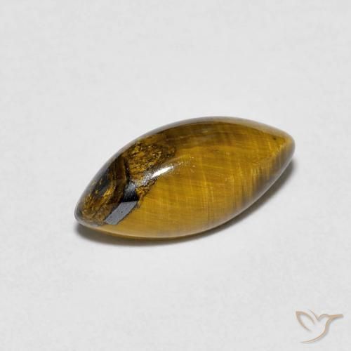 Ojo de Tigre Medium Dark-Brown natural de 1.20 ct, Marquesa, Opaco