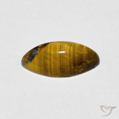 Ojo de Tigre Medium Dark-Brown natural de 1.20 ct, Marquesa, Opaco