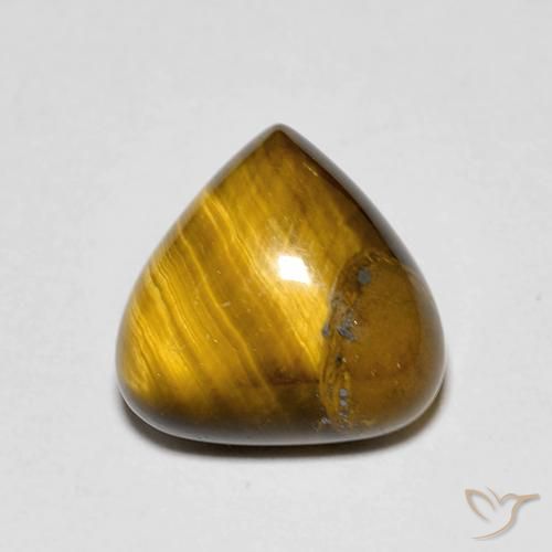 3.45ct Natural Marrón dorado Ojo de Tigre, En forma de pera, Opaco