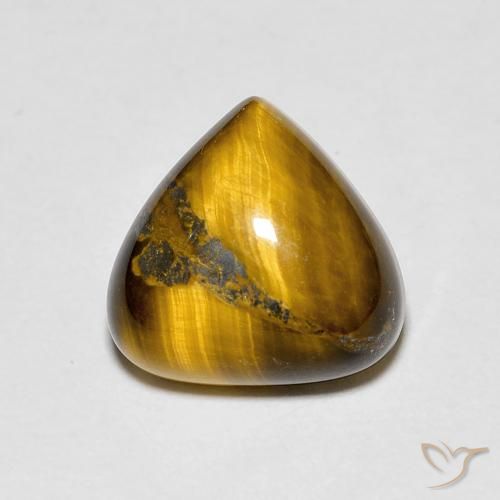 3.48ct Natural Marrón dorado Ojo de Tigre, En forma de pera, Opaco