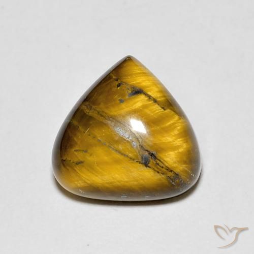 3.43ct Natural Marrón amarillento Ojo de Tigre, En forma de pera, Opaco