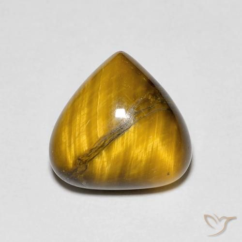 3.48ct Natural Marrón medio Ojo de Tigre, En forma de pera, Opaco