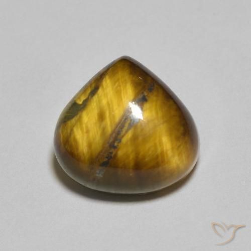 1.98ct Natural Marrón amarillento Ojo de Tigre, En forma de pera, Opaco