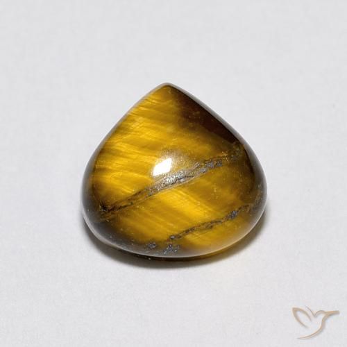 1.93ct Natural Marrón claro Ojo de Tigre, En forma de pera, Opaco