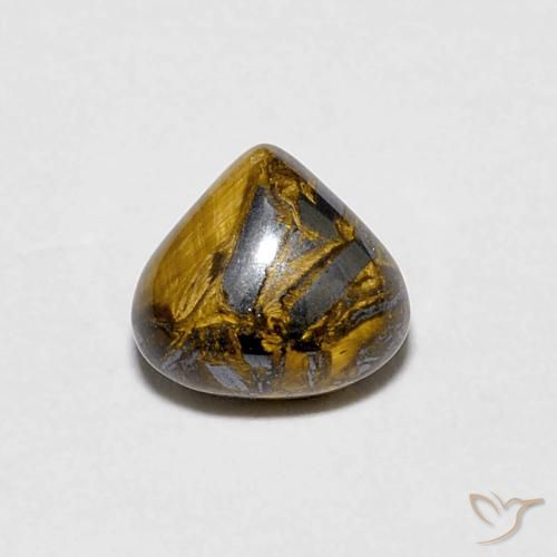 1.05ct Natural Marrón cálido Ojo de Tigre, En forma de pera, Opaco