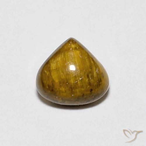 0.78ct Natural Marrón amarillento Ojo de Tigre, En forma de pera, Opaco