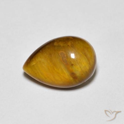 1.99ct Natural Marrón medio Ojo de Tigre, En forma de pera, Opaco