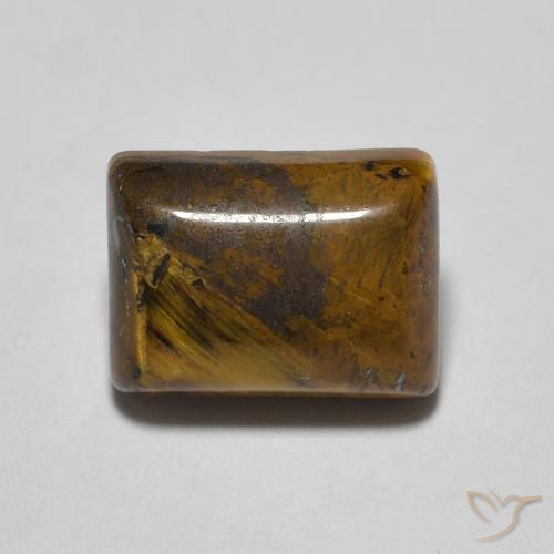1.76ct Natural Marrón medio Ojo de Tigre, Corte Baguette, Opaco