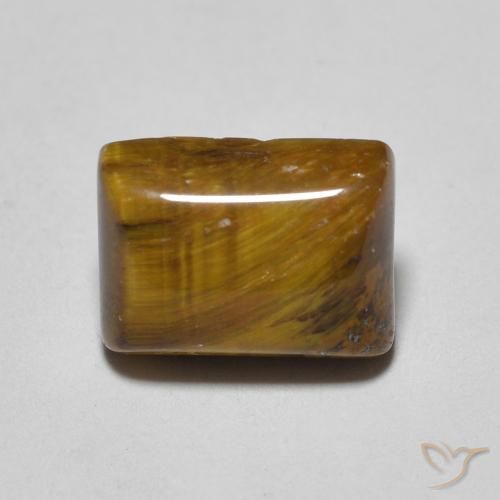 1.61ct Natural Marrón claro Ojo de Tigre, Corte Baguette, Opaco