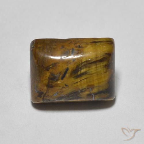1.77ct Natural Marrón claro Ojo de Tigre, Corte Baguette, Opaco
