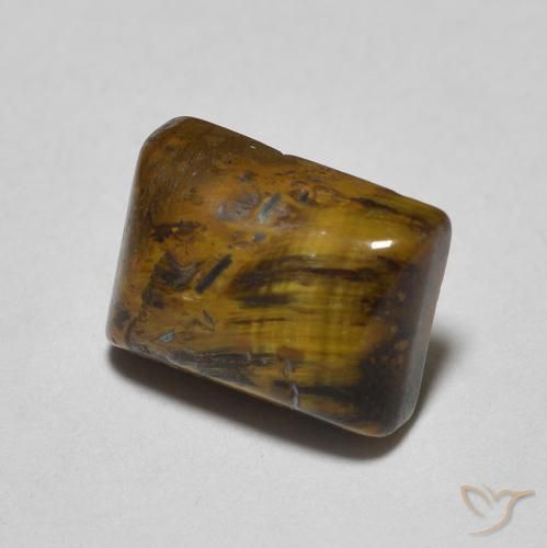 Ojo de Tigre Marrón claro natural de 1.77 ct, Corte Baguette, Opaco