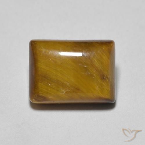 1.58ct Natural Marrón claro Ojo de Tigre, Corte Baguette, Opaco