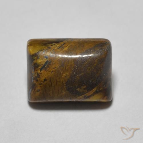 1.77ct Natural Marrón dorado Ojo de Tigre, Corte Baguette, Opaco