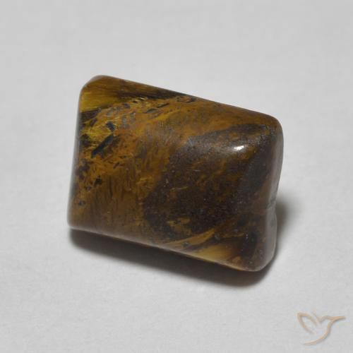 Ojo de Tigre Marrón dorado natural de 1.77 ct, Corte Baguette, Opaco