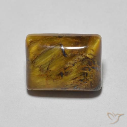 1.68ct Natural Marrón cálido Ojo de Tigre, Corte Baguette, Opaco