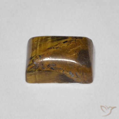 Ojo de Tigre Marrón medio natural de 1.92 ct, Corte Baguette, Opaco