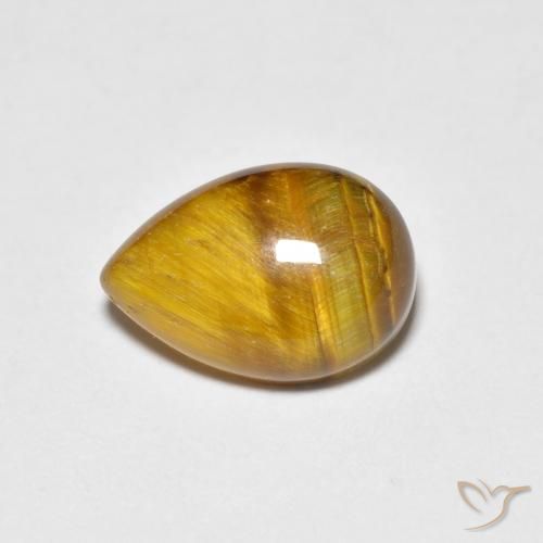 1.95ct Natural Marrón claro Ojo de Tigre, En forma de pera, Opaco