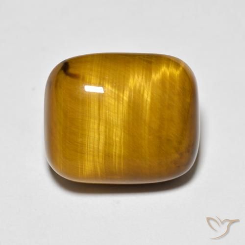 8.76ct Natural Marrón claro Ojo de Tigre, Forma Cojín, Opaco