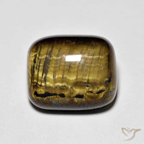 9.41ct Natural Marrón dorado Ojo de Tigre, Forma Cojín, Opaco