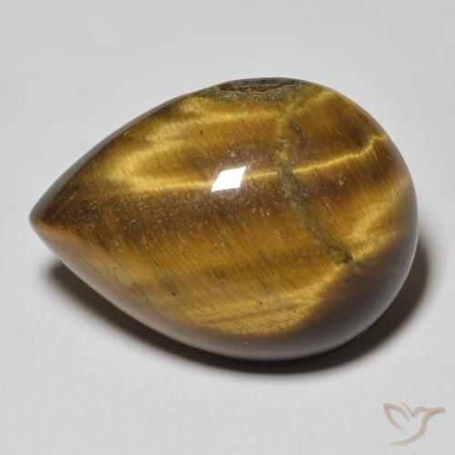 13.27ct Natural Marrón amarillento Ojo de Tigre, En forma de pera, Opaco