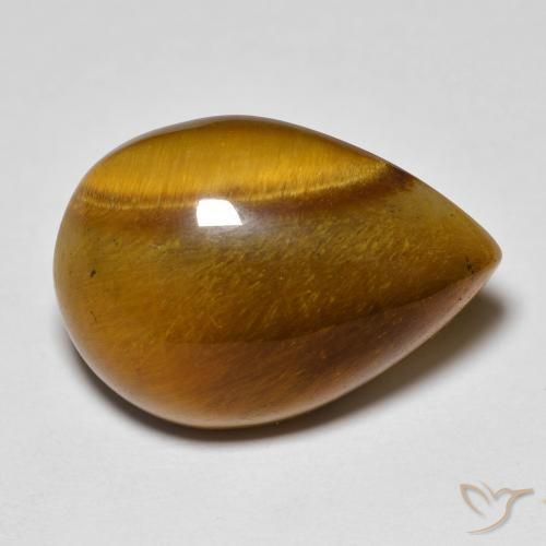 13.02ct Natural Marrón cálido Ojo de Tigre, En forma de pera, Opaco