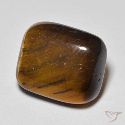 8.44ct Natural Marrón dorado Ojo de Tigre, Forma Cojín, Opaco