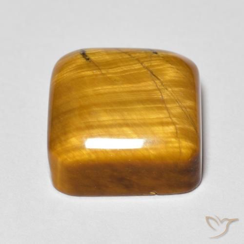 Ojo de Tigre Marrón medio natural de 6.10 ct, Forma Cojín, Opaco