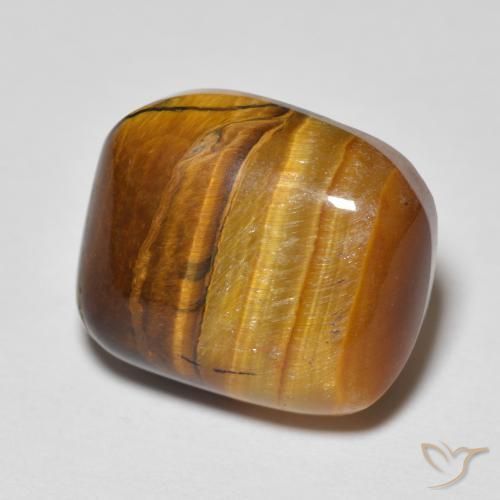 8.23ct Natural Marrón cálido Ojo de Tigre, Forma Cojín, Opaco