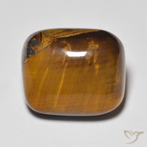 8.83ct Natural Marrón cálido Ojo de Tigre, Forma Cojín, Opaco