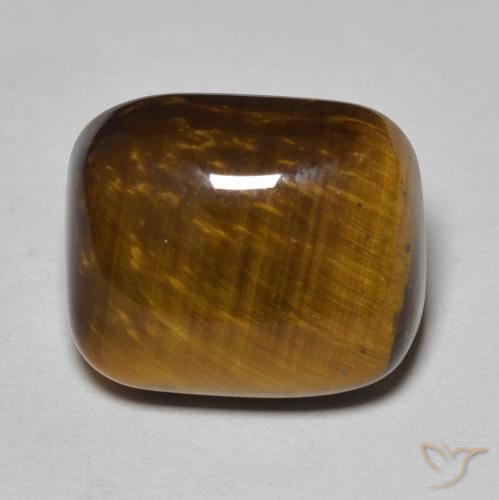 8.84ct Natural Marrón dorado Ojo de Tigre, Forma Cojín, Opaco