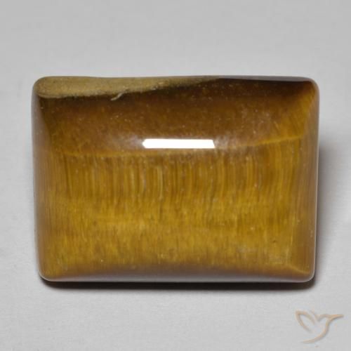 18.59ct Natural Marrón dorado Ojo de Tigre, Corte Baguette, Opaco