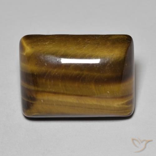 18.85ct Natural Marrón cálido Ojo de Tigre, Corte Baguette, Opaco